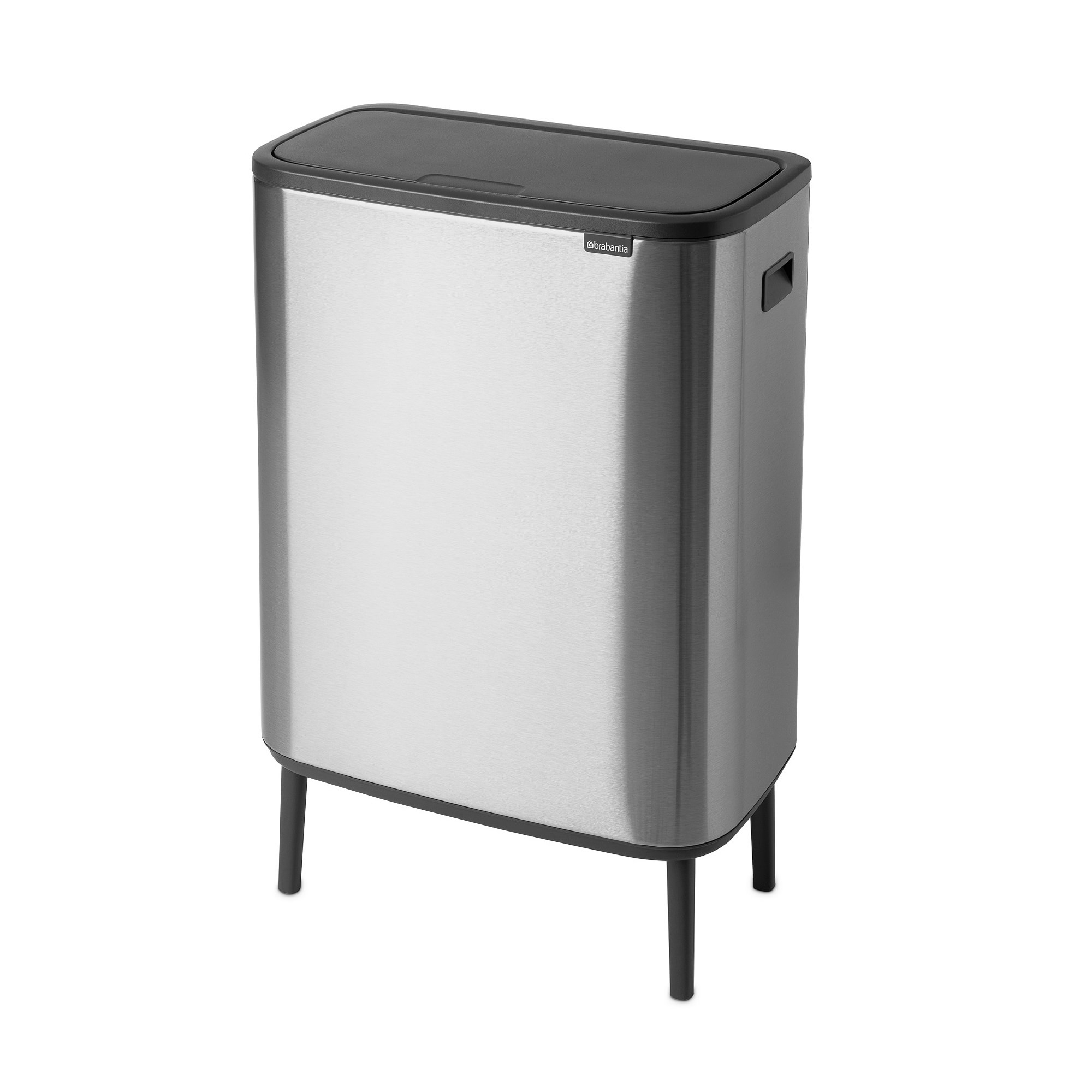Brabantia Bo Touch Top Hi Dual Compartment Recycling Trash Can, 2 x 8 Gallon
