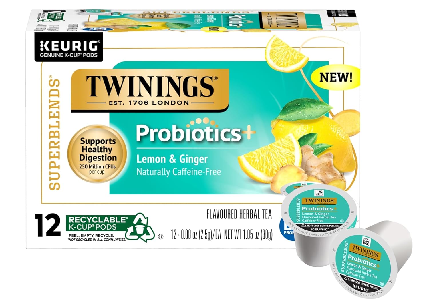Twinings English Breakfast Black Tea K-Cup Pods for Keurig, 24 Count (Pack of 1), Smooth, Flavourful, Robust, Caffeinated, Enjoy Hot or Iced | Packaging May Vary