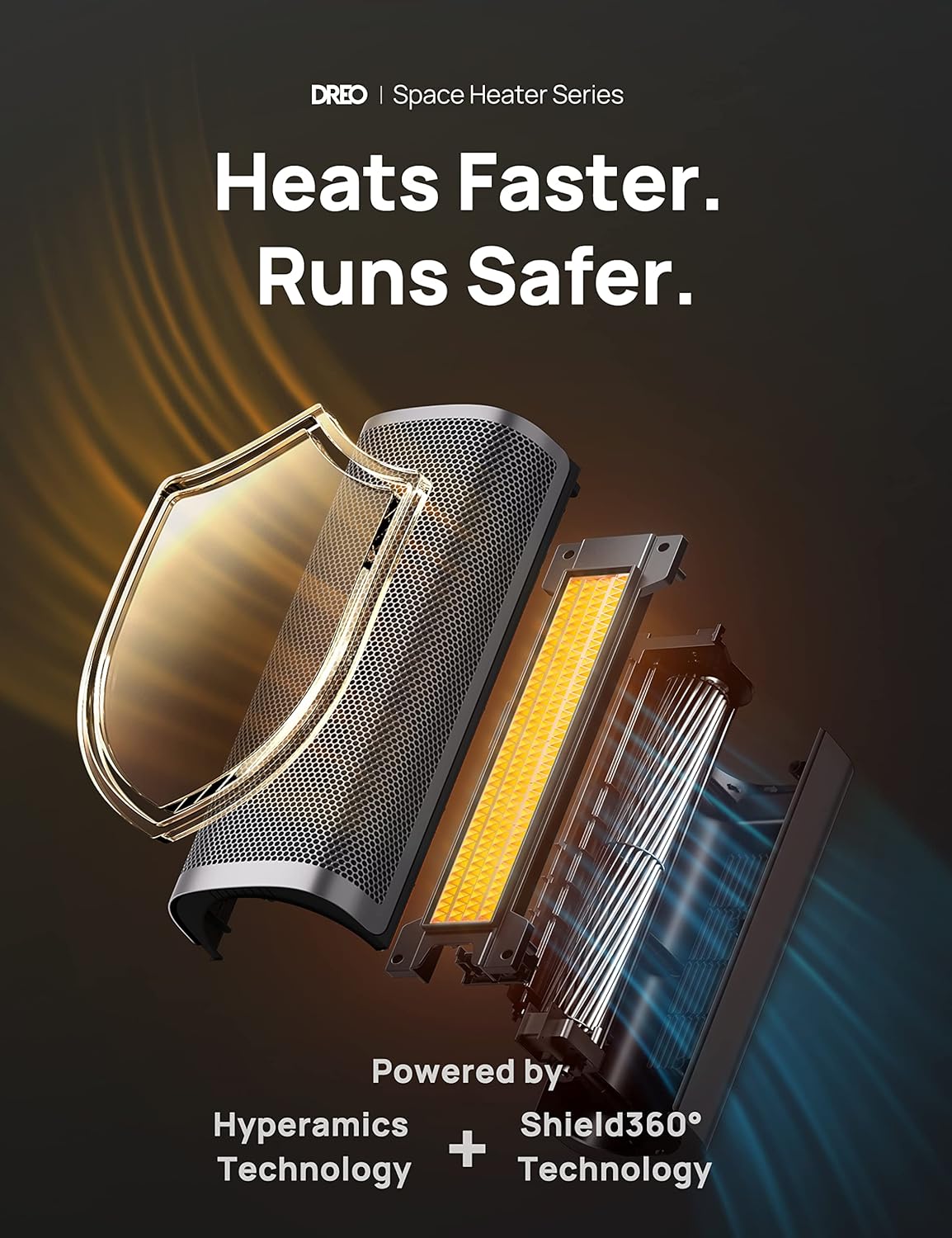 Dreo Space Heaters for Indoor Use Large Room, 70 ° Oscillation, Fast Heating Ceramic Electric with Digital Thermostat, Remote Control, 1-12H Timer, Overheat Protection, Safety Heater for Bedroom