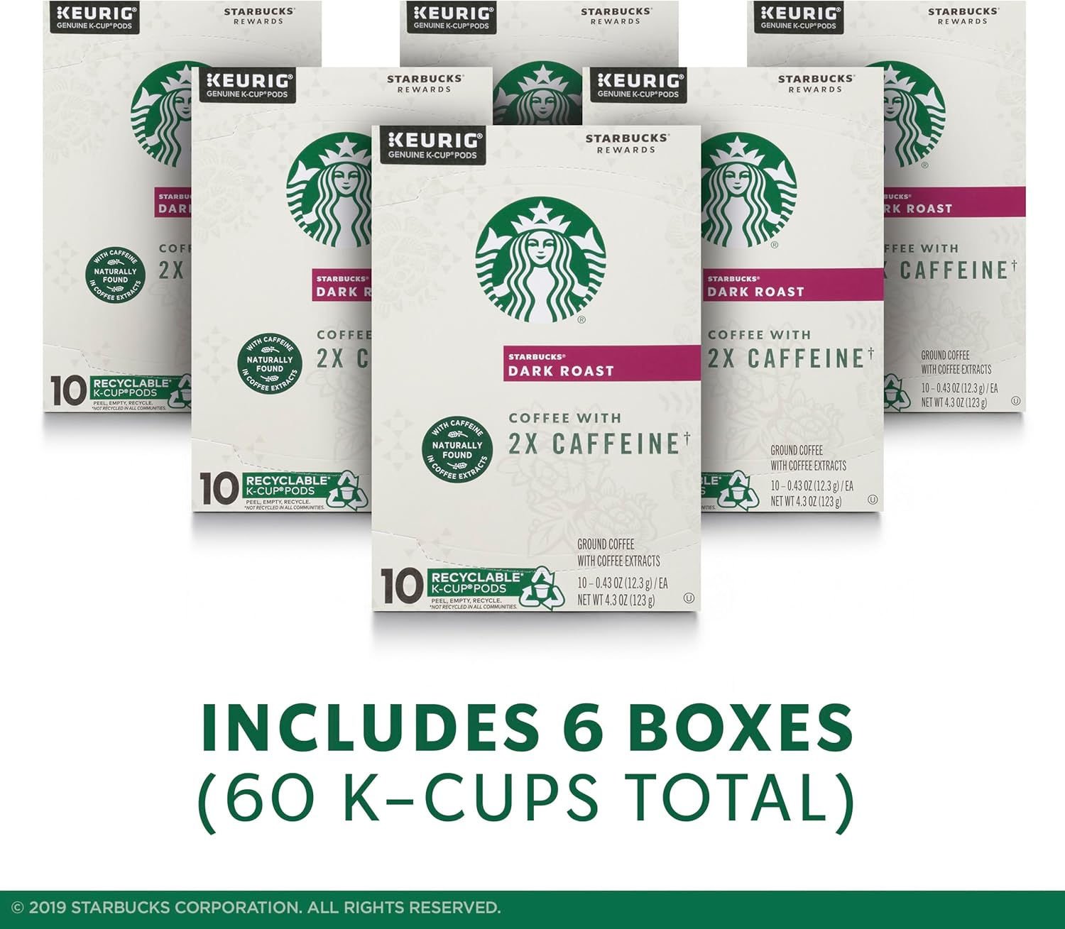 Starbucks K-Cup Coffee Pods, Dark Roast Coffee, French Roast for Keurig Brewers, 100% Arabica, 4 boxes (96 pods total)