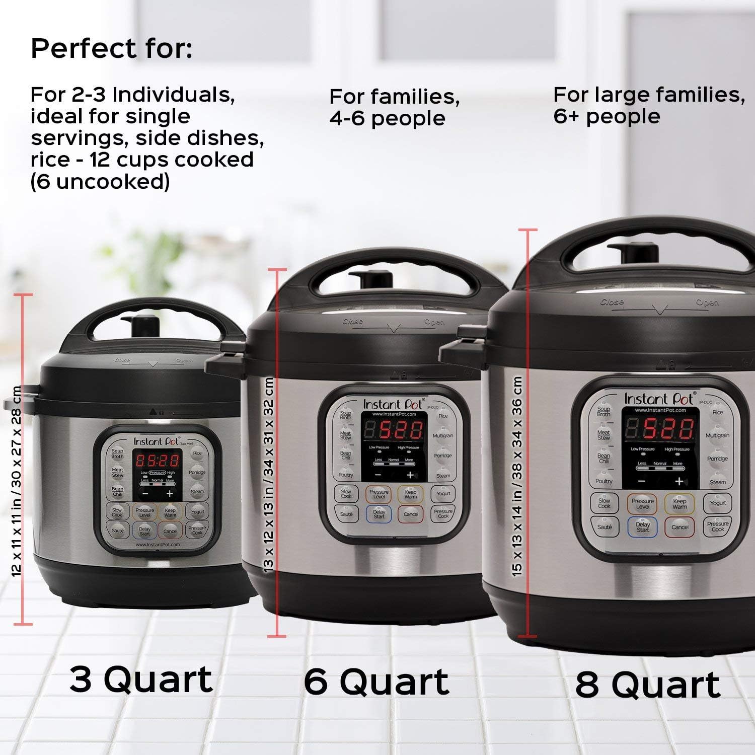 Instant Pot Duo 7-in-1 Electric Pressure Cooker, Slow Cooker, Rice Cooker, Steamer, Sauté, Yogurt Maker, Warmer & Sterilizer, Includes App With Over 800 Recipes, Stainless Steel, 8 Quart