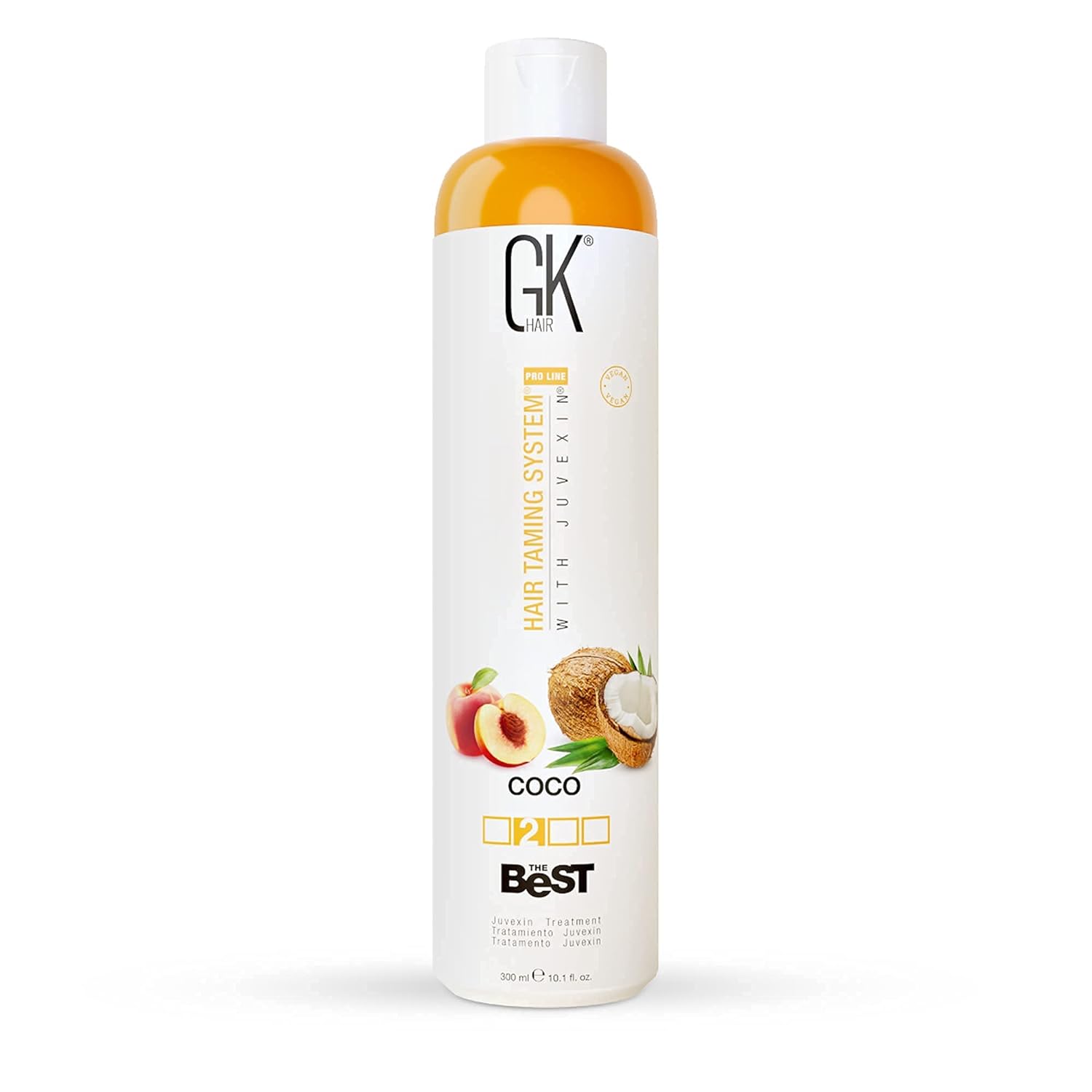 GK HAIR Global Keratin The Best (3.4 Fl Oz/100ml) Smoothing Keratin Hair Treatment - Professional Brazilian Complex Blowout Straightening For Silky Smooth & Frizz Free Hair