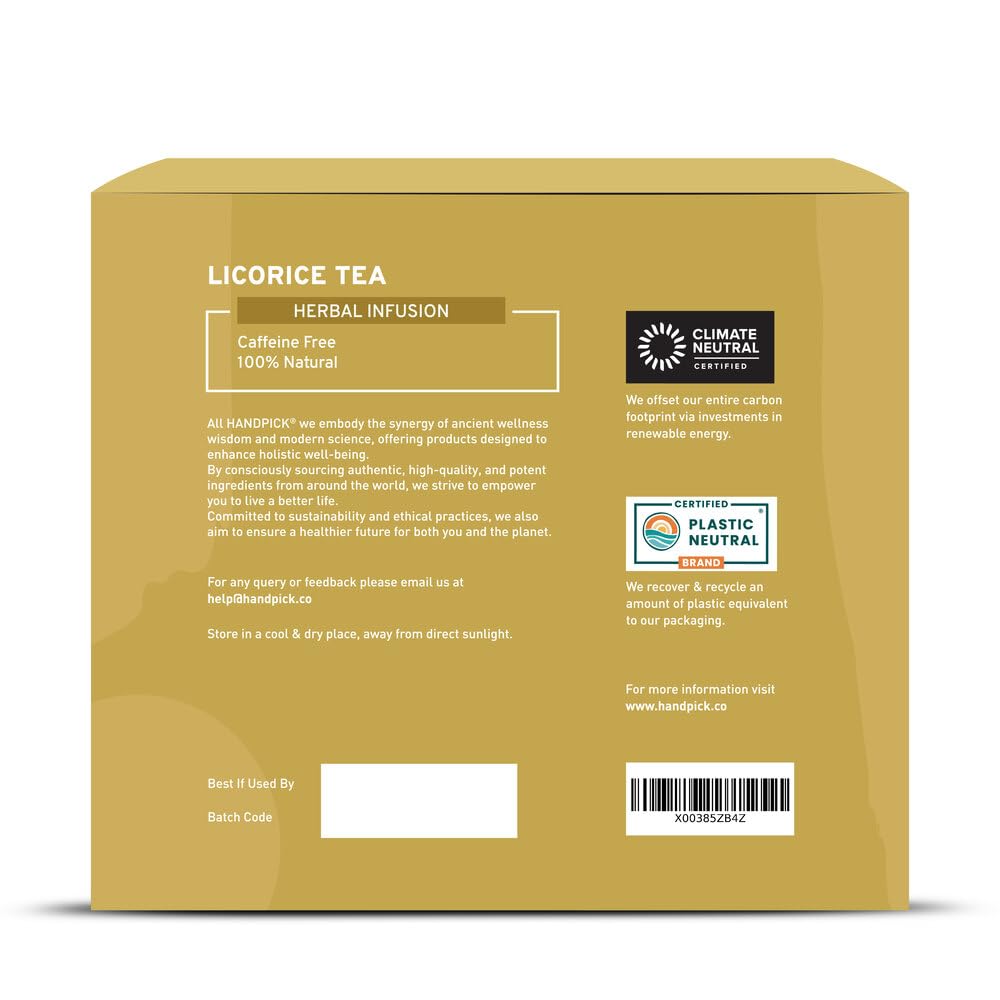 HANDPICK, Peppermint Tea, Eco-Conscious Tea Bags - 100 Count | Caffeine Free, Non-GMO | Minty, Fresh & Cool flavor | Direct From Source