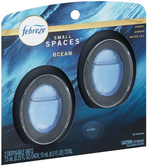 Febreze Small Spaces Air Freshener Linen & Sky, .25 fl. oz., Pack of 4