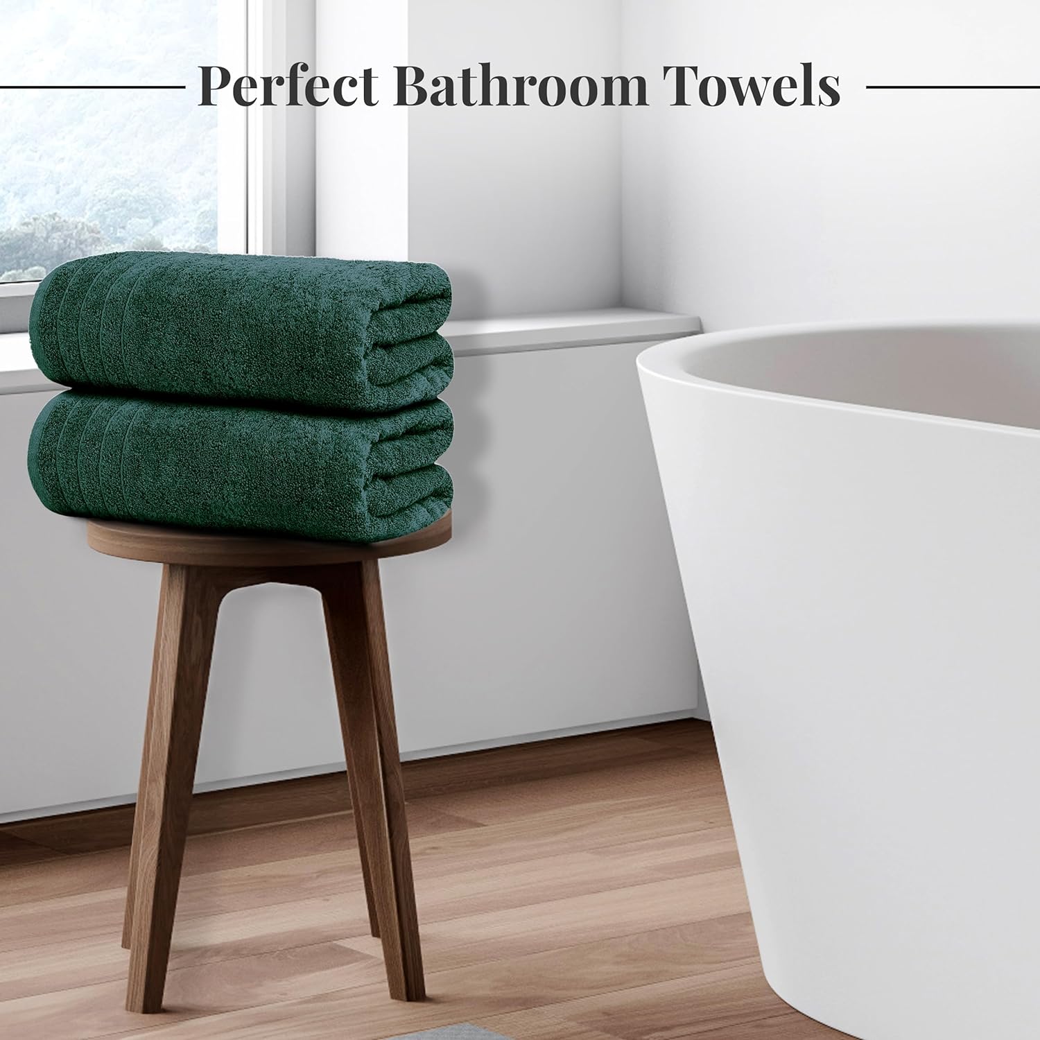 Tens Towels Extra Large Bath Towels 30 x 60 Inches, 100% Cotton, Larger & Lighter, Quicker to Dry, Lighter Weight, Super Soft and Absorbent, Perfect Bathroom Towels