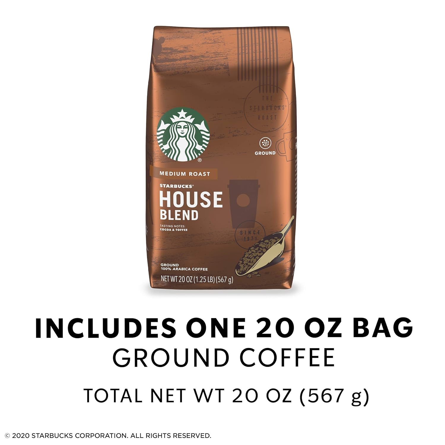 Starbucks Ground Coffee, Medium Roast Coffee, Pike Place Roast, 100% Arabica, 1 Bag (28 Oz)
