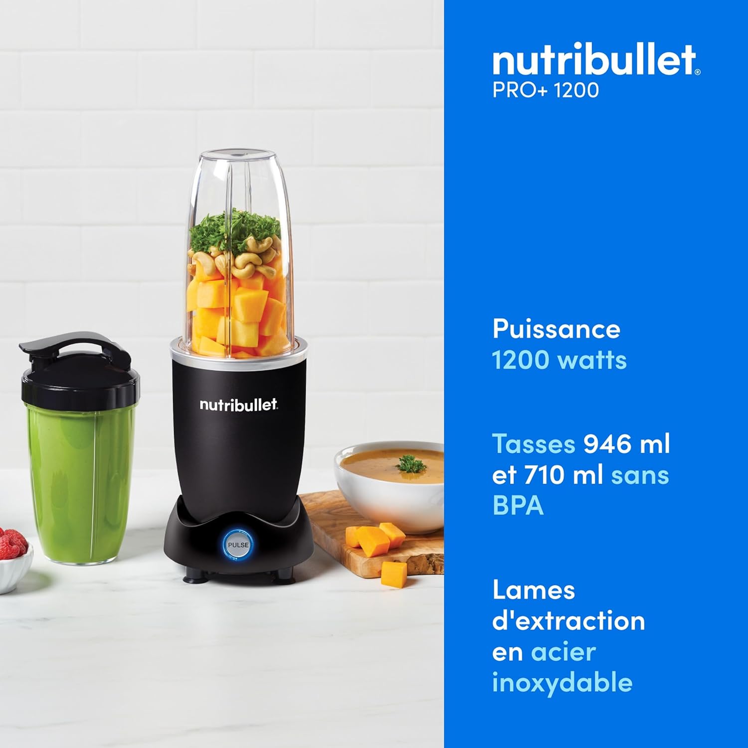 nutribullet® Pro+ 1200 Watt Personal Blender with Pulse Function SKU – Matte Black