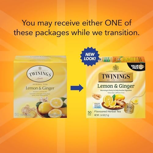 Twinings English Breakfast Black Tea Individually Wrapped Bags, 100 Count (Pack of 1), Smooth, Flavourful, and Robust, Caffeinated, Enjoy Hot or Iced | Packaging May Vary