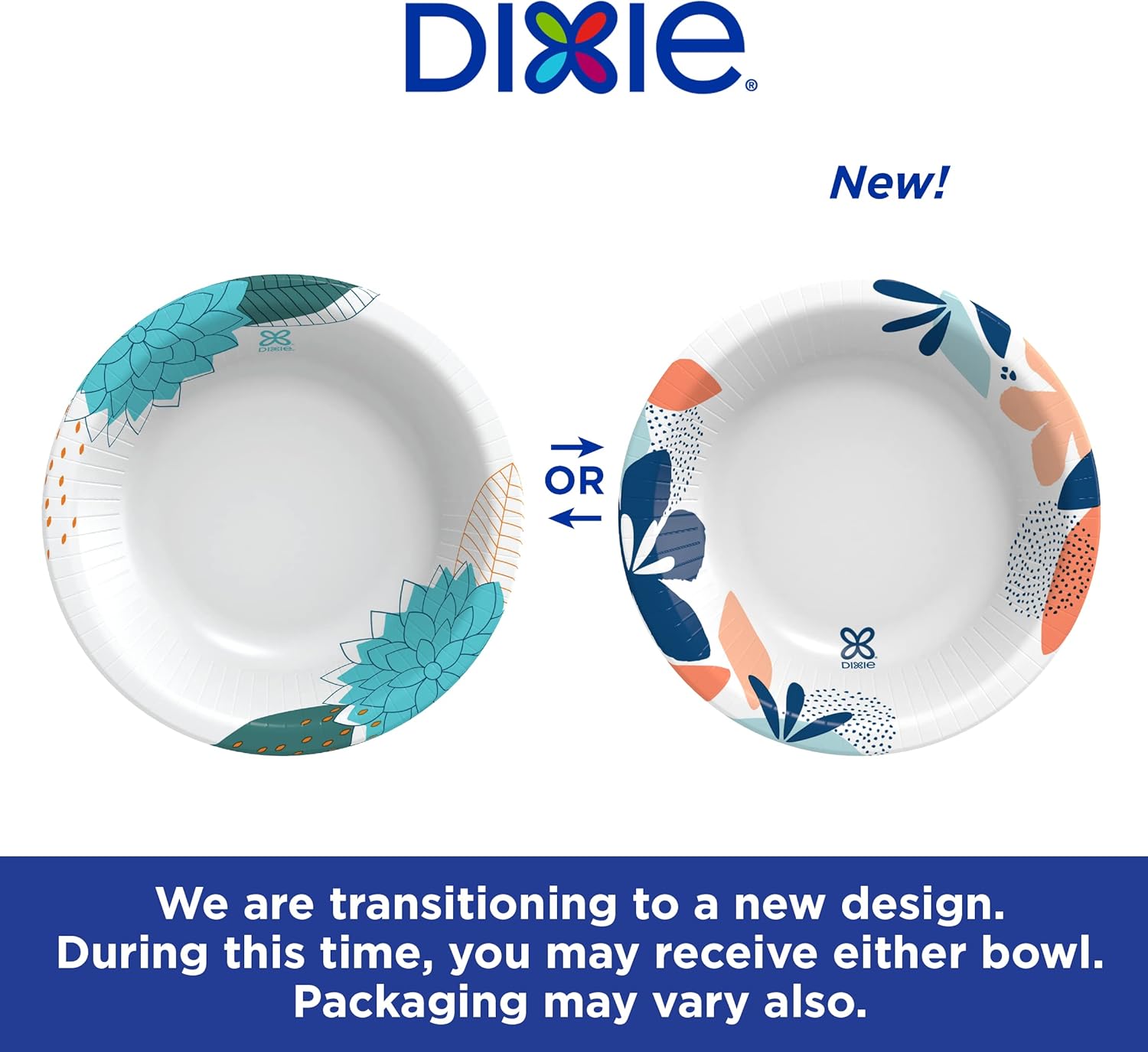 Dixie Small Paper Bowls, 10 Oz, 36 Count (Pack of 8), Microwave-Safe, Soak-Proof, Disposable Bowls Great For Snacks, Dessert, And Light Lunch Meals