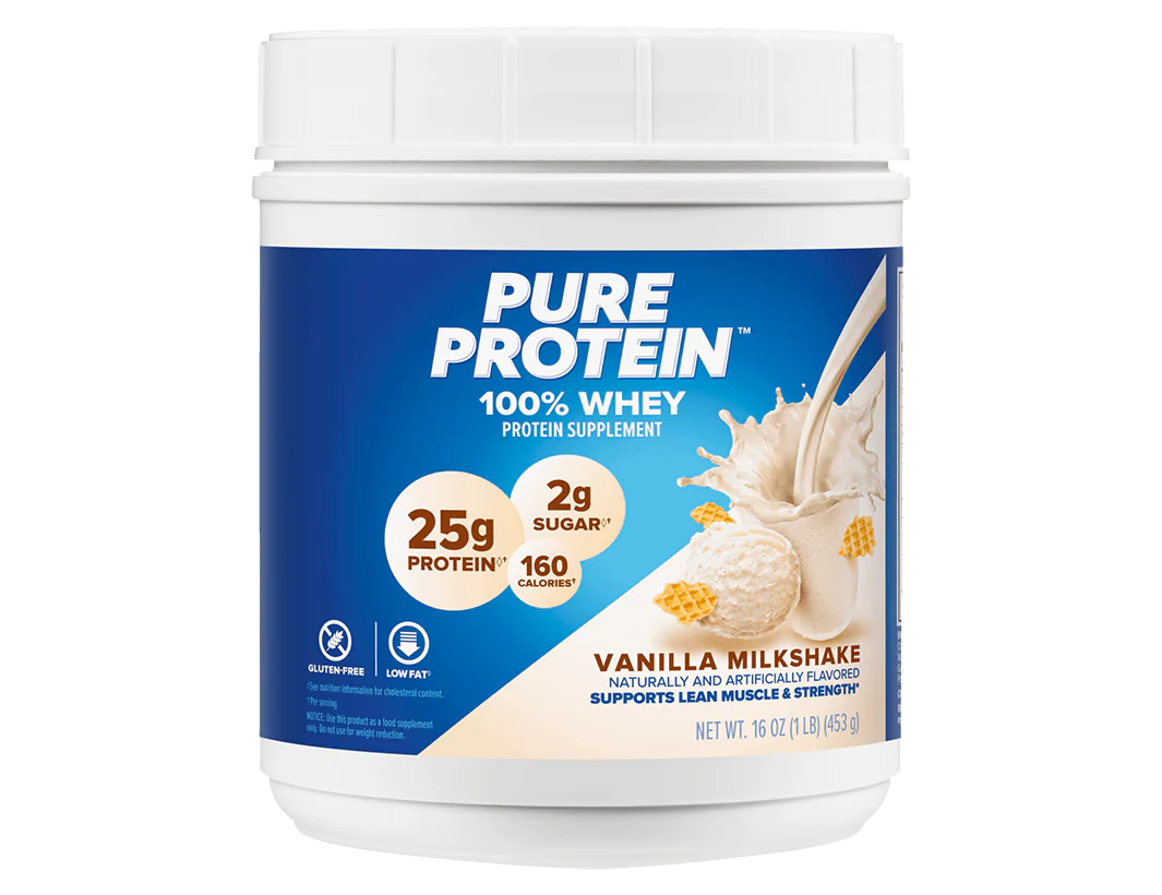 Vanilla Milkshake 100% Whey Protein Powder - (1 lb. Canister)
