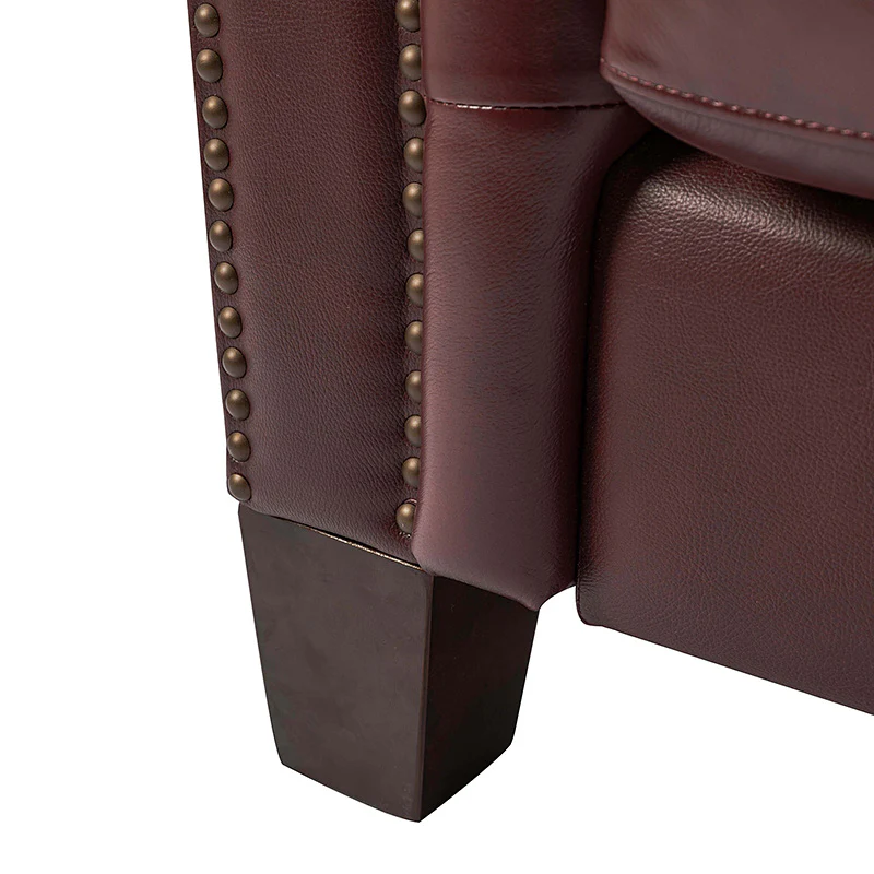 Patricio Tufted Genuine Leather Elegant Design Classic Chesterfield Sofa