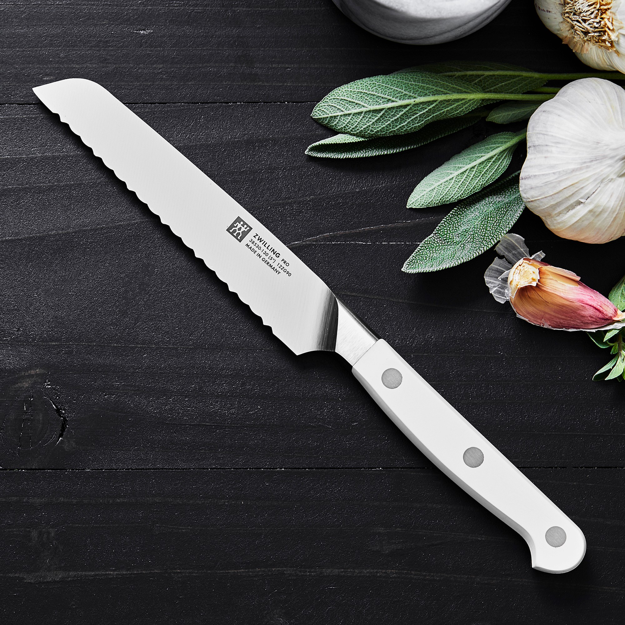 Zwilling Pro Le Blanc Serrated Utility Knife, 5