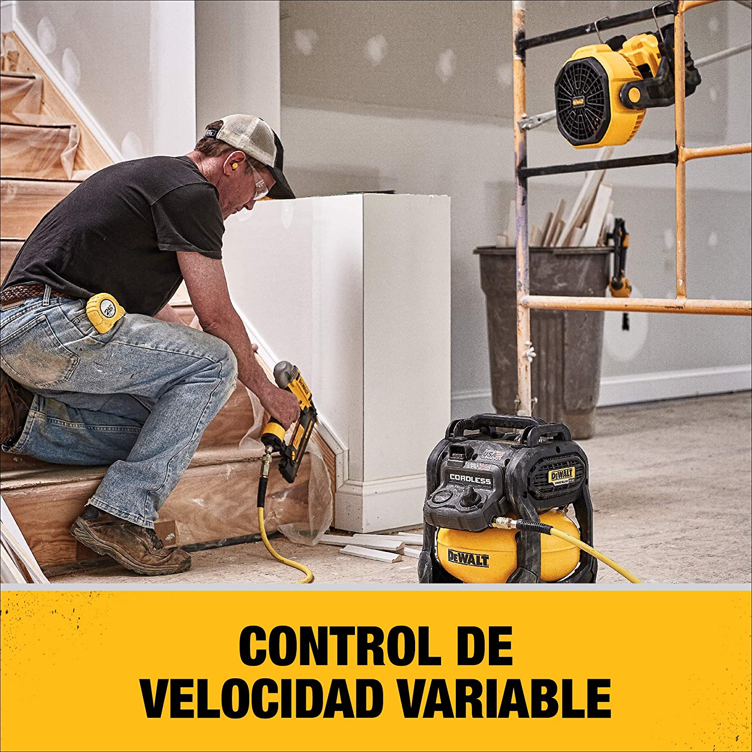 DEWALT 20V MAX CORDLESS FAN FOR JOBSITE, 11-INCH, TOOL ONLY (DCE511B)