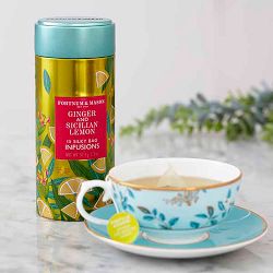 Fortnum & Mason Sicilian Lemon & Ginger Infusion Tea Bags, Set of 15