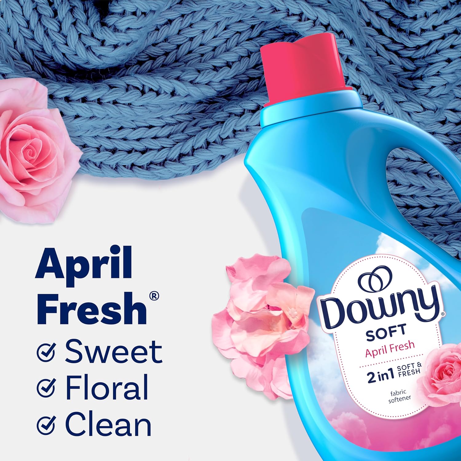 Downy Fabric Softener Liquid, Cool Cotton Scent, 140 fl oz, 190 Loads