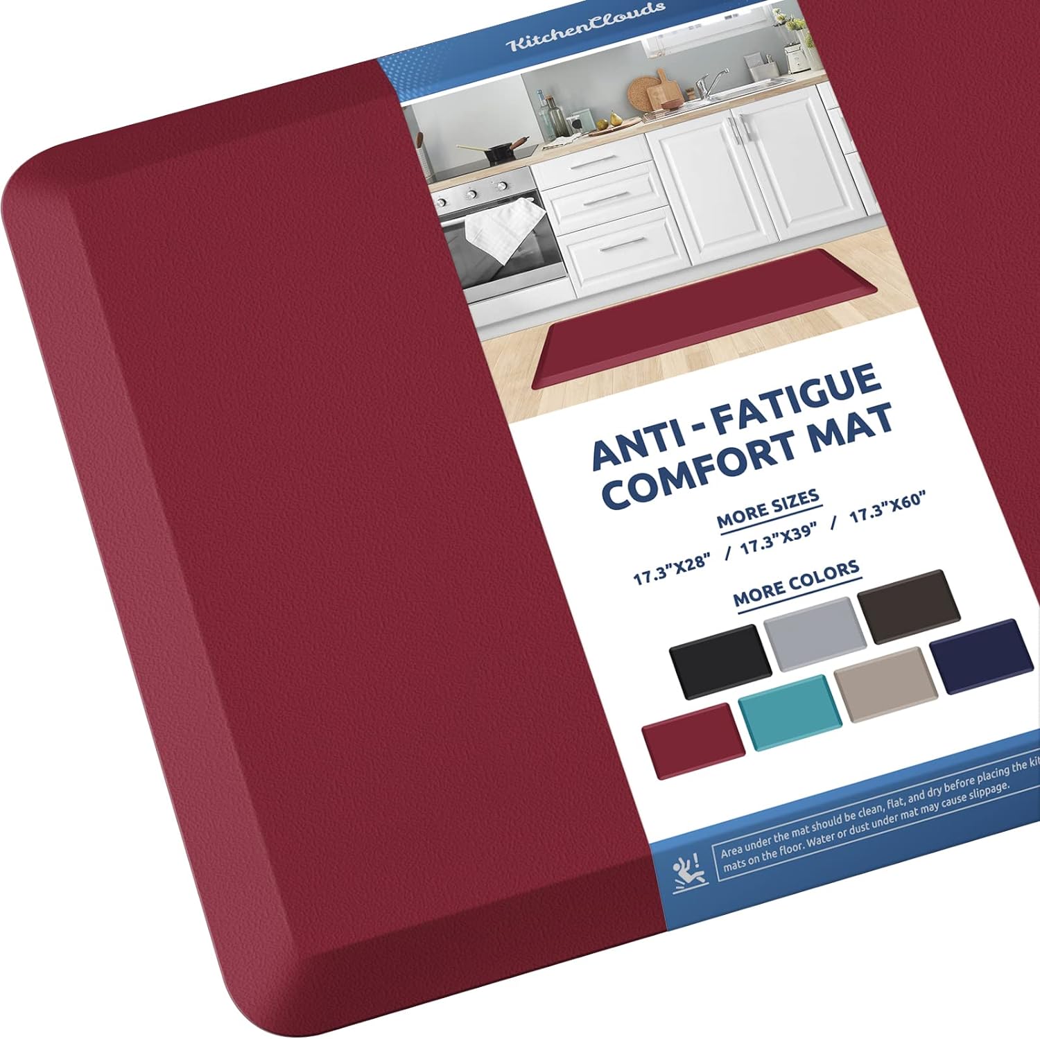 KitchenClouds Kitchen Mat Cushioned Anti Fatigue Rug 17.3