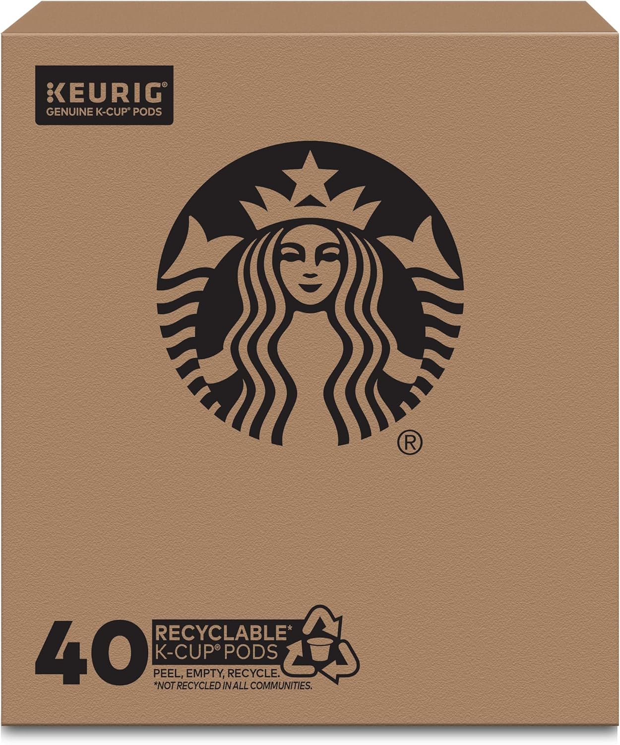 Starbucks K-Cup Coffee Pods, Dark Roast Coffee, French Roast for Keurig Brewers, 100% Arabica, 4 boxes (96 pods total)