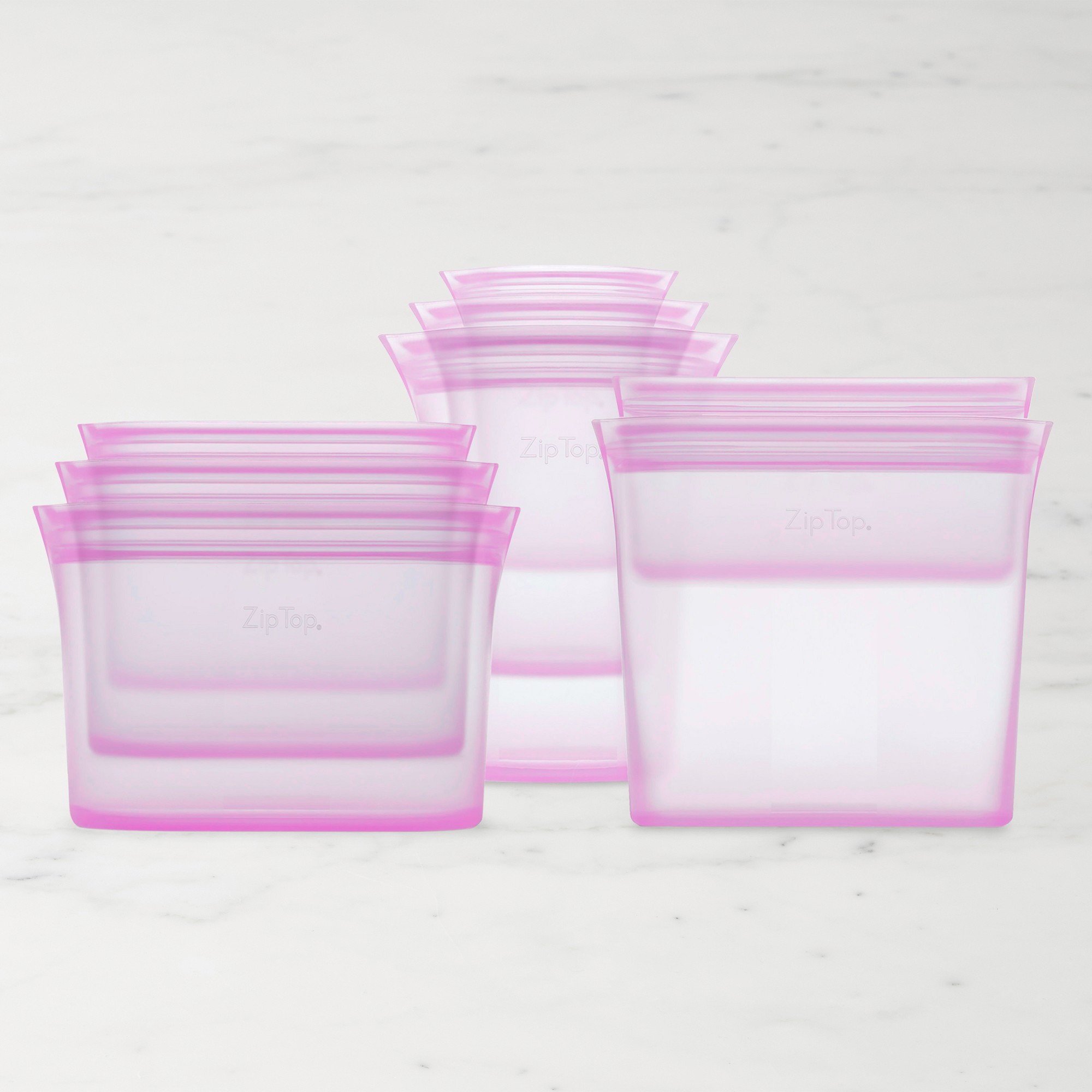 Zip Top 8-Piece Reusable Silicone Food Storage Set