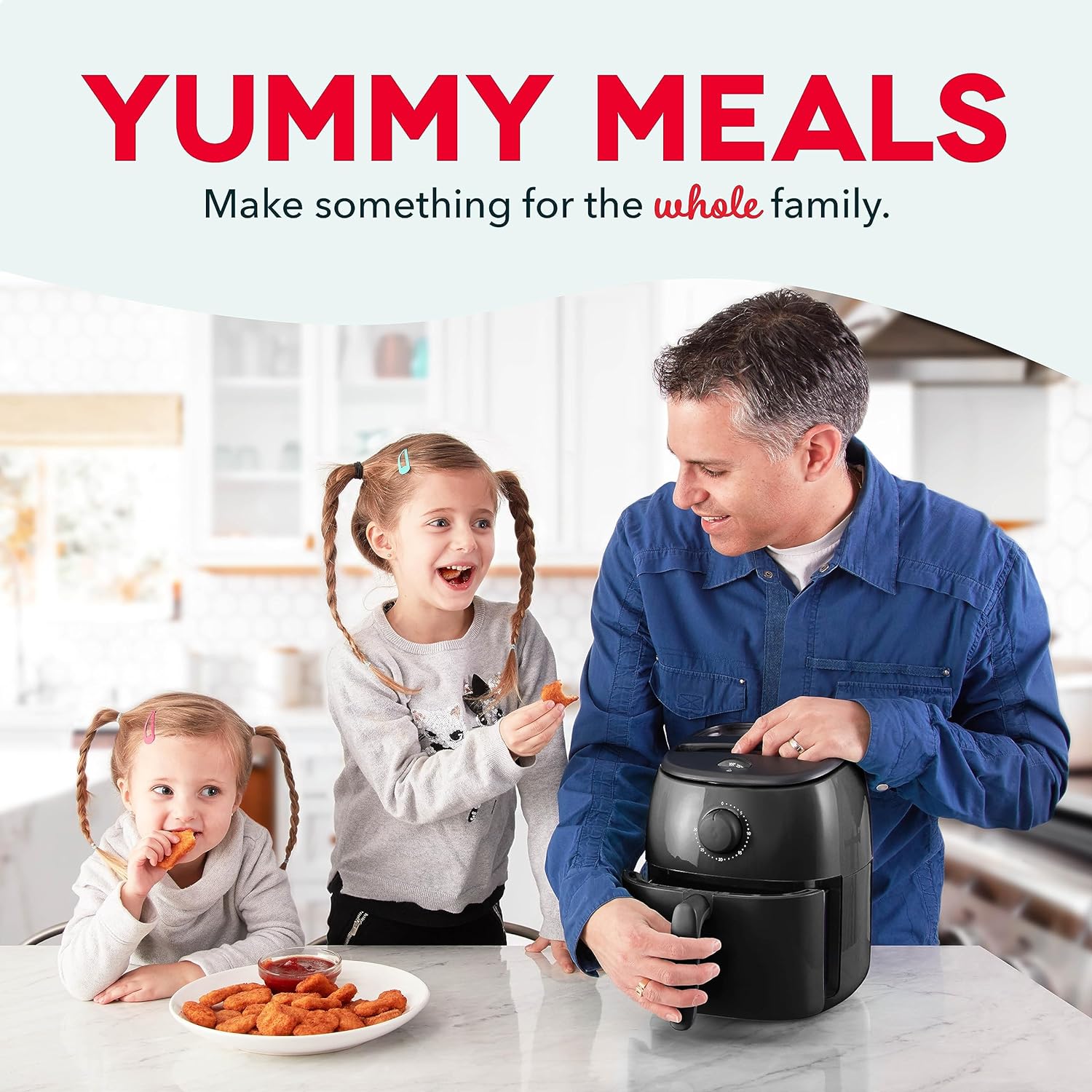 DASH Tasti-Crisp™ Electric Air Fryer Oven, 2.6 Qt., Aqua – Compact Air Fryer for Healthier Food in Minutes, Ideal for Small Spaces - Auto Shut Off, Analog, 1000-Watt