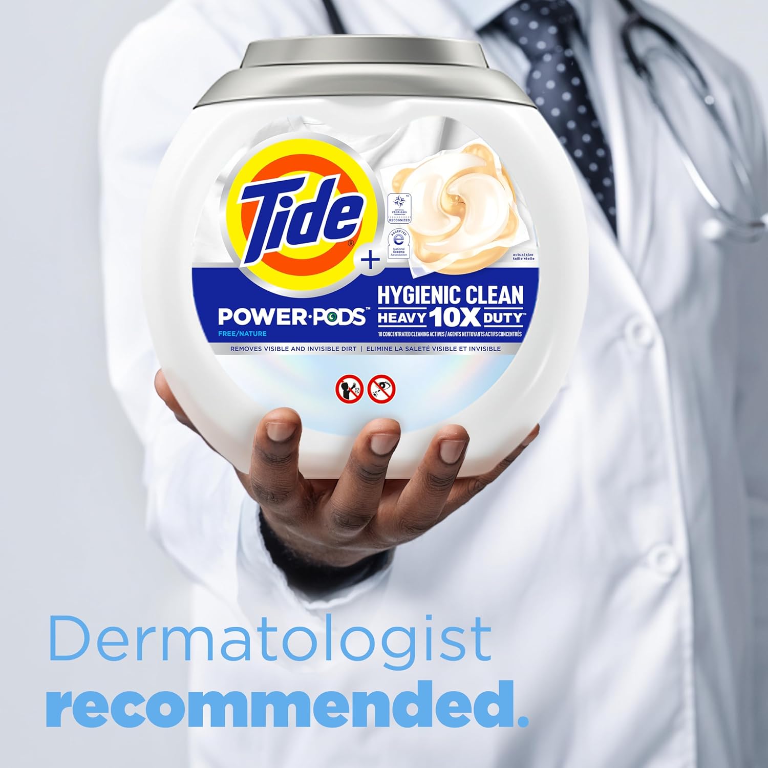 Tide Hygienic Clean Heavy 10x Duty Power PODS Laundry Detergent Pacs For Visible and Invisible Dirt, Spring Meadow Scent, 45 Count