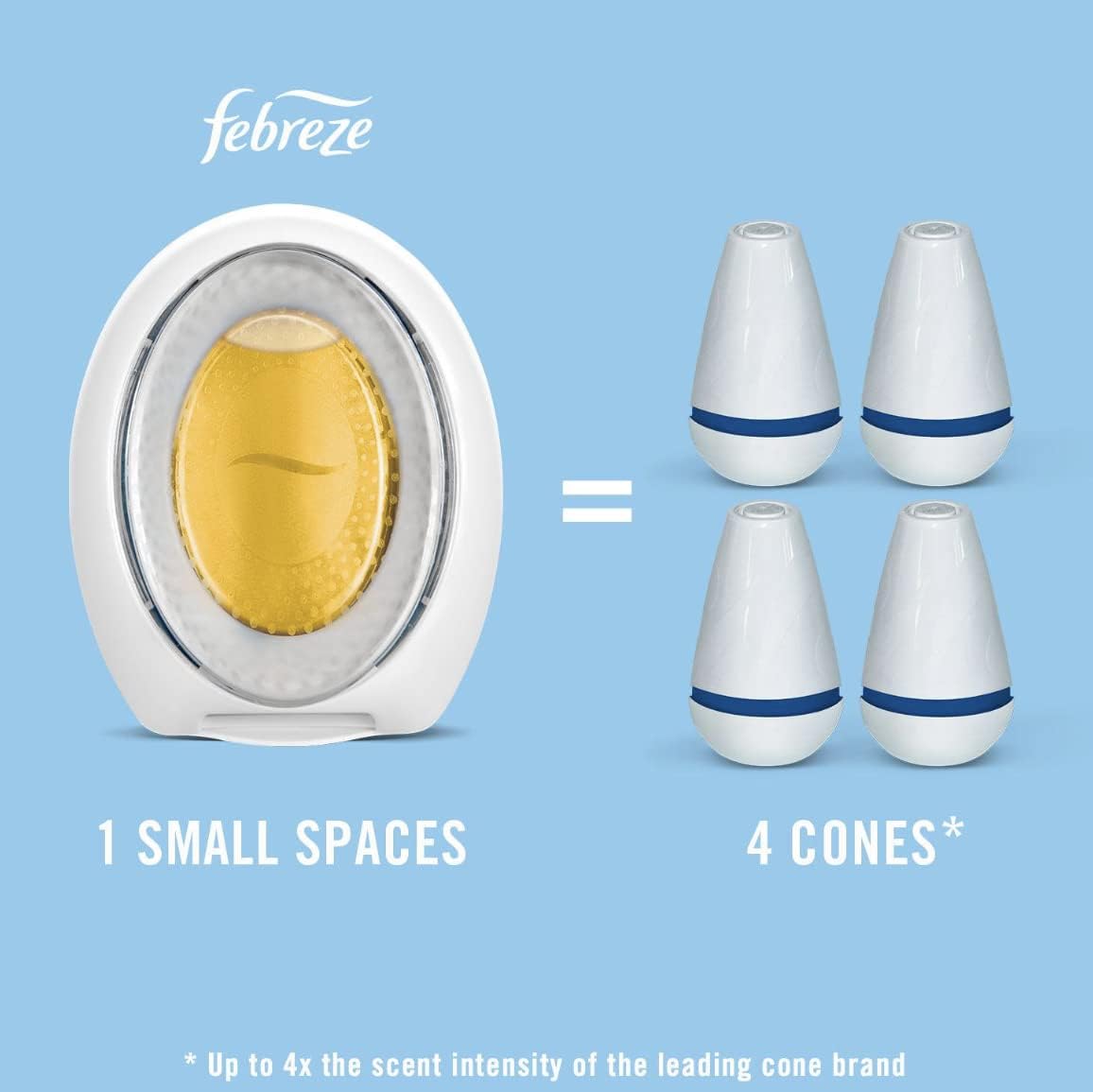 Febreze Small Spaces Air Freshener Linen & Sky, .25 fl. oz., Pack of 4