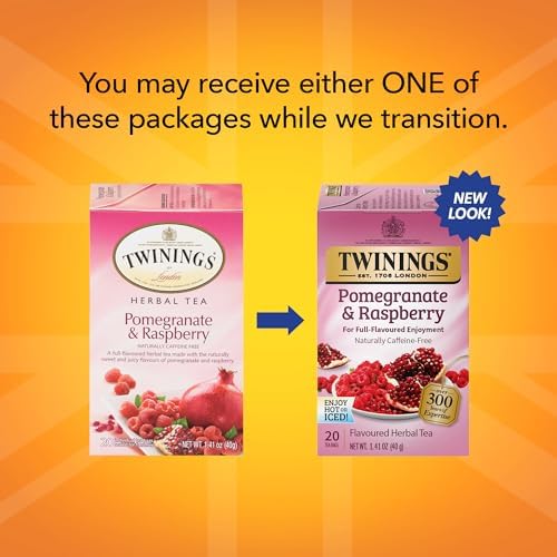 Twinings English Breakfast Black Tea Individually Wrapped Bags, 100 Count (Pack of 1), Smooth, Flavourful, and Robust, Caffeinated, Enjoy Hot or Iced | Packaging May Vary
