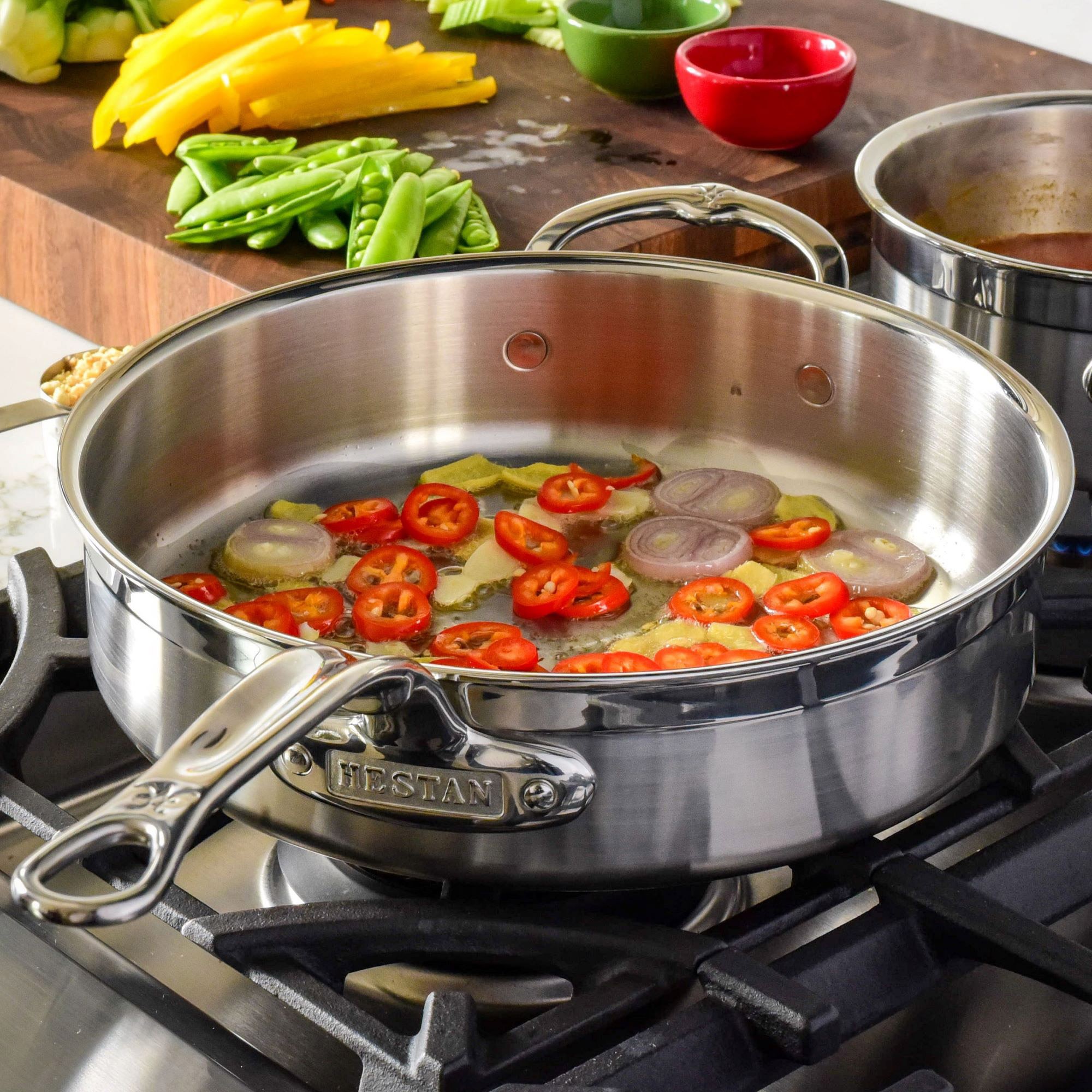 Hestan ProBond Professional Clad Stainless-Steel Saute Pan, 3 1/2-Qt.
