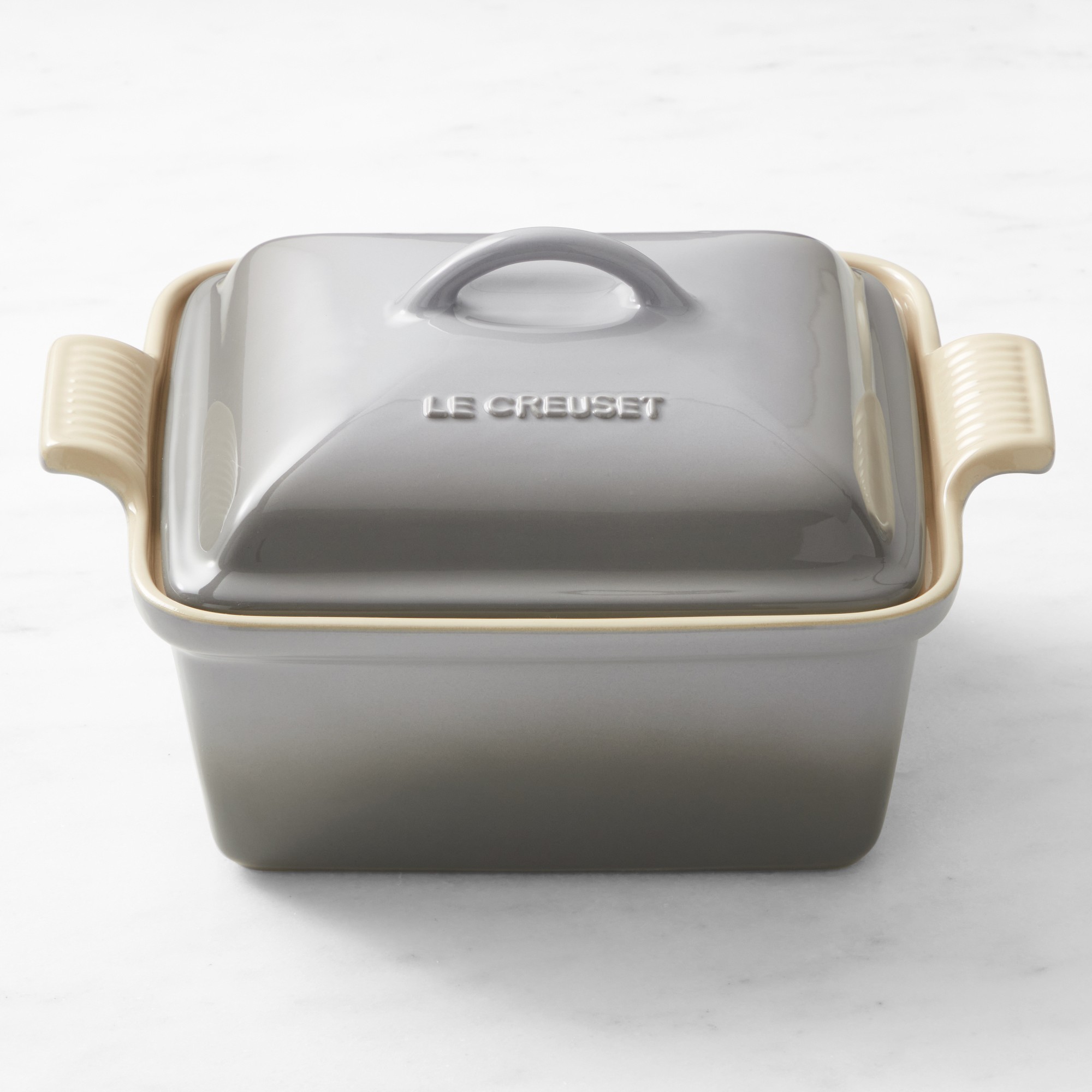 Le Creuset Stoneware Heritage Covered Square Baker, 4-Qt.