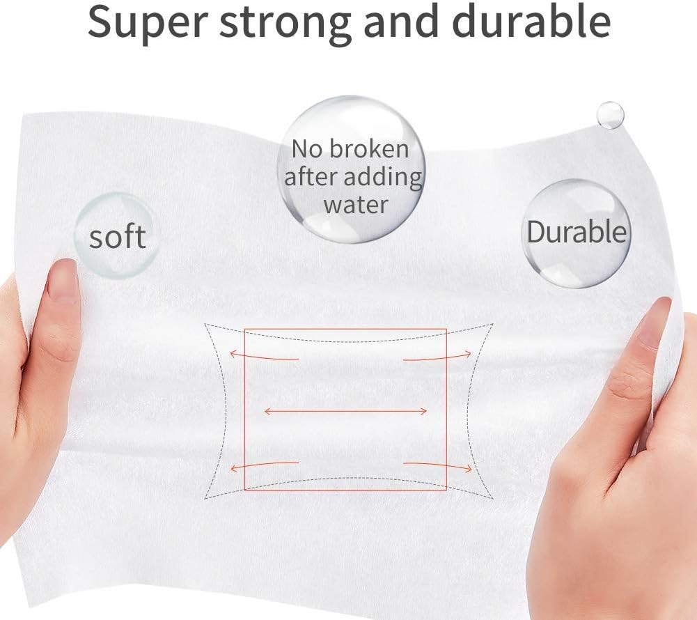 Winner Soft Face Towels - 100% USA Cotton Dry Wipes, 600 Count Unscented Cotton Tissues for Sensitive Skin, OEKO-TEX Certified Face Towelettes Disposable, Makeup Remover Facial Towels, 6 Pack