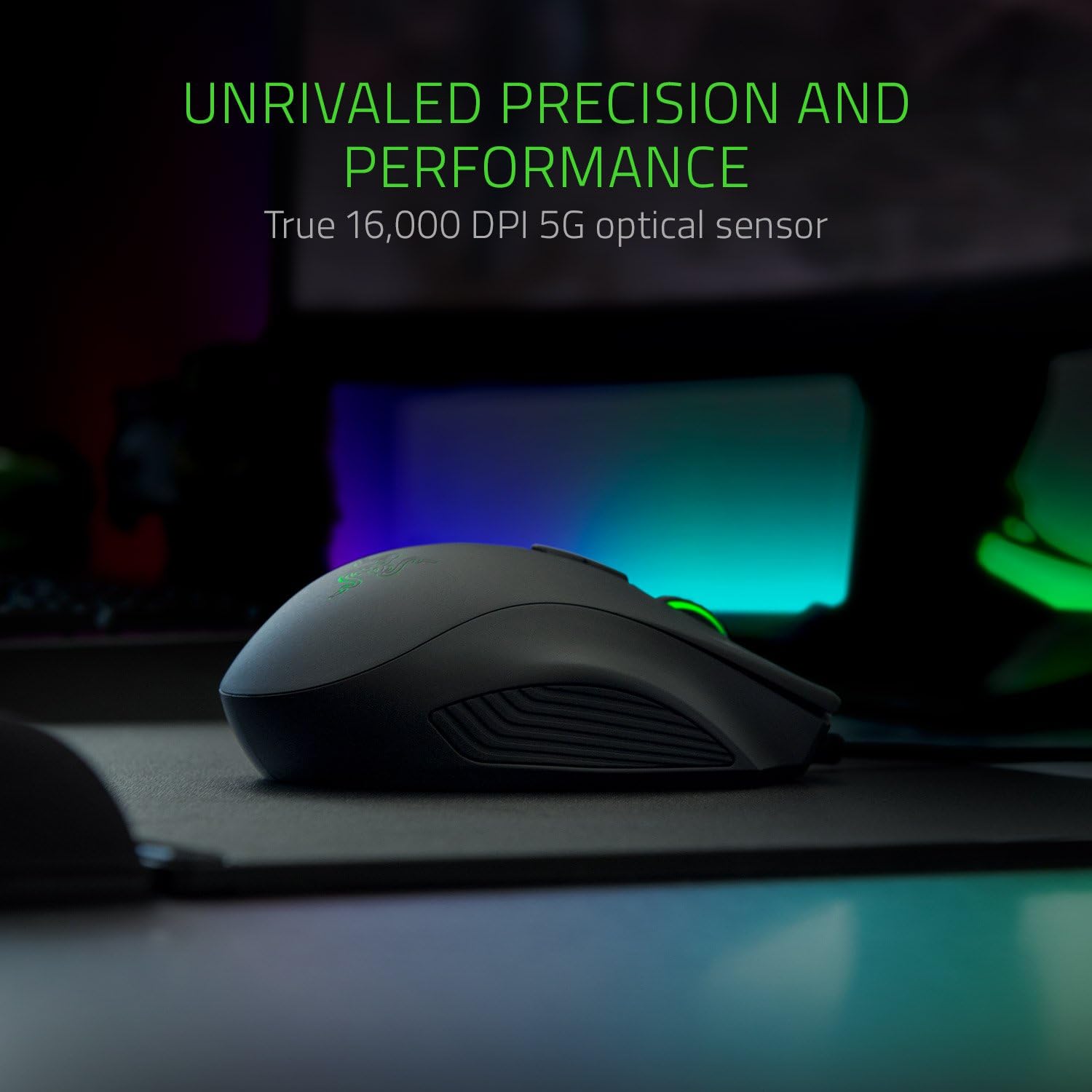 Razer Naga Pro Wireless Gaming Mouse: Interchangeable Side Plate w/ 2, 6, 12 Button Configurations - Focus+ 20K DPI Optical Sensor - Fastest Gaming Mouse Switch - Chroma RGB Lighting