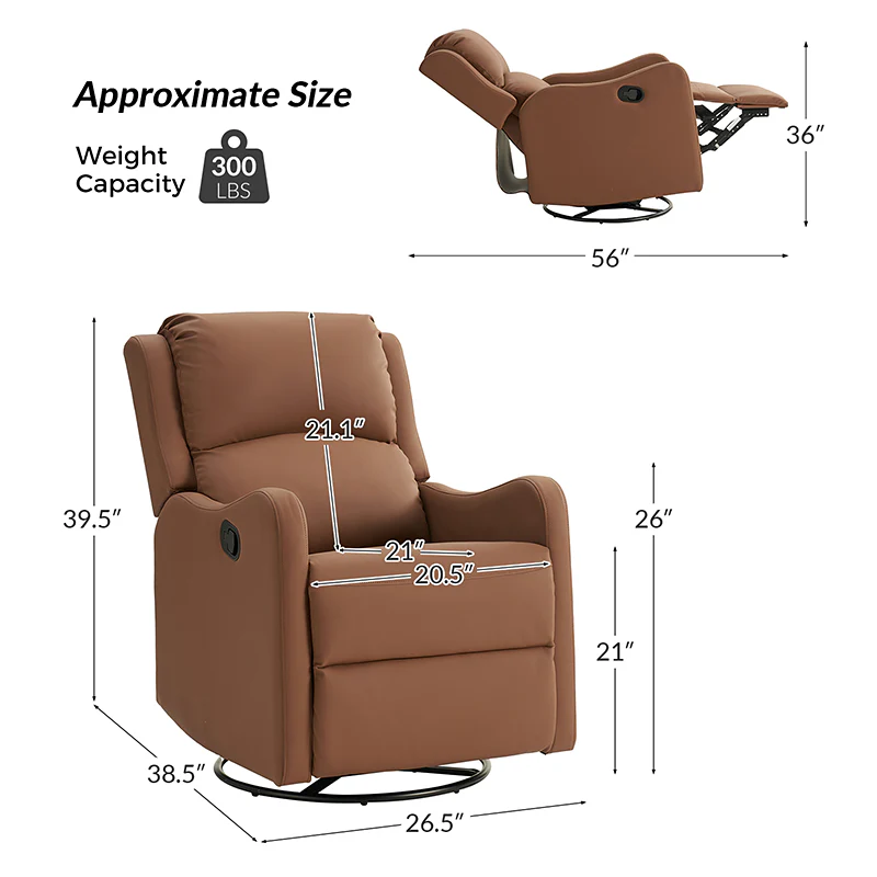 Octavio 360-Degree Swivel Rocker Recliner