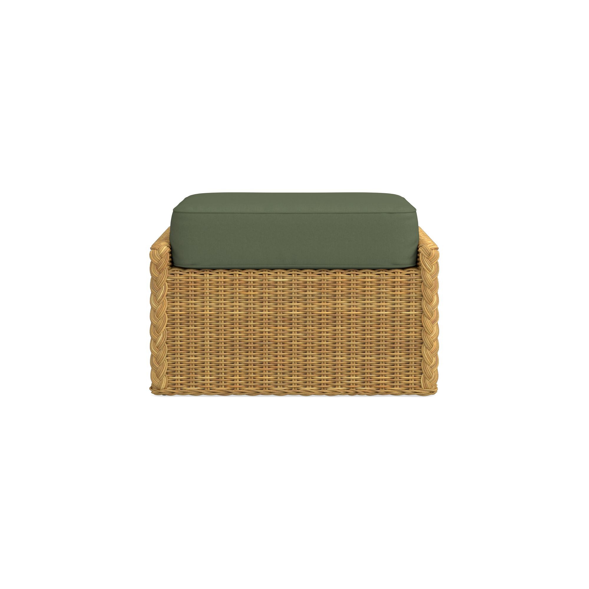 AERIN East Hampton Outdoor Coffee Table Ottoman Cushions