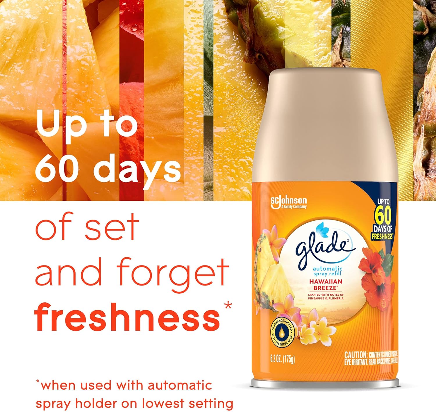 Glade Automatic Spray Air Freshener Refill, Scented Air Freshener for Home and Bathroom, Clean Linen, 6.2 Oz, 3 Count