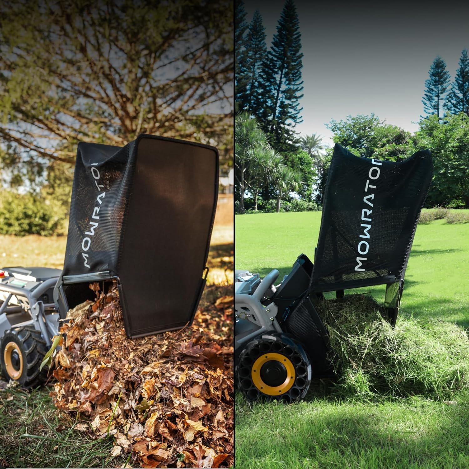 Remote Control Lawn Mower S1 2WD 56V18Ah, Multi-Functions RC Lawn Mower with 1.8-4.6 Inch Cutting Height 21 Inch Real Blade for Mowing 1.12 Acres