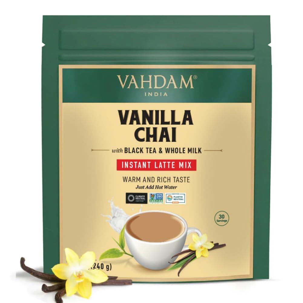 VAHDAM, Organic Turmeric Ginger Herbal Tea Bags (100 Pyramid Tea Bags) Caffeine Free, Non GMO, Gluten Free | 100% Pure Herbal Blend - Savory & Spicy | Plant-Based Tea Bags | Resealable Ziplock Pouch