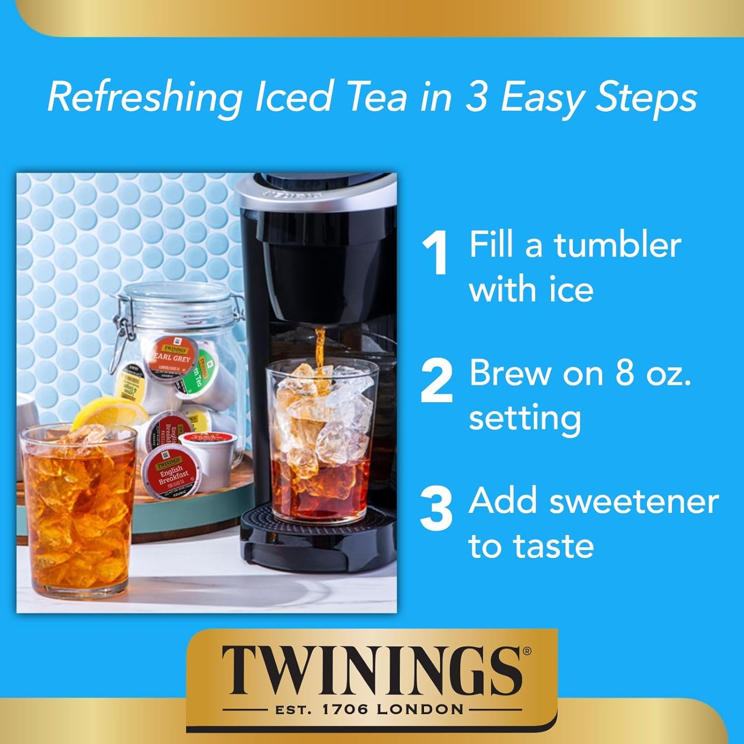 Twinings English Breakfast Black Tea K-Cup Pods for Keurig, 24 Count (Pack of 1), Smooth, Flavourful, Robust, Caffeinated, Enjoy Hot or Iced | Packaging May Vary