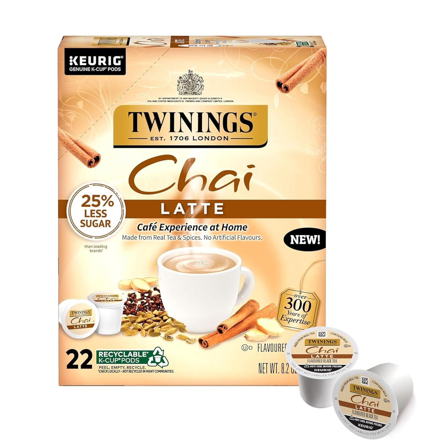 Twinings English Breakfast Black Tea K-Cup Pods for Keurig, 24 Count (Pack of 1), Smooth, Flavourful, Robust, Caffeinated, Enjoy Hot or Iced | Packaging May Vary