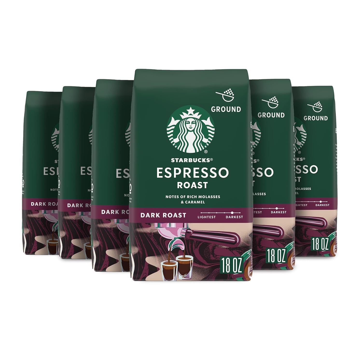 Starbucks Ground Coffee, Dark Roast Coffee, Caffè Verona, 100% Arabica, 1 bag (28 oz)