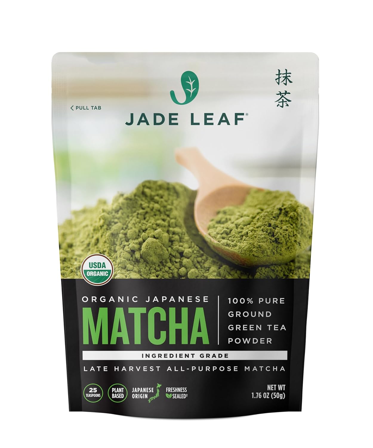 Jade Leaf Matcha Organic Green Tea Powder - Culinary Grade Premium Second Harvest - Authentic Japanese Origin (1.06 Ounce Pouch)