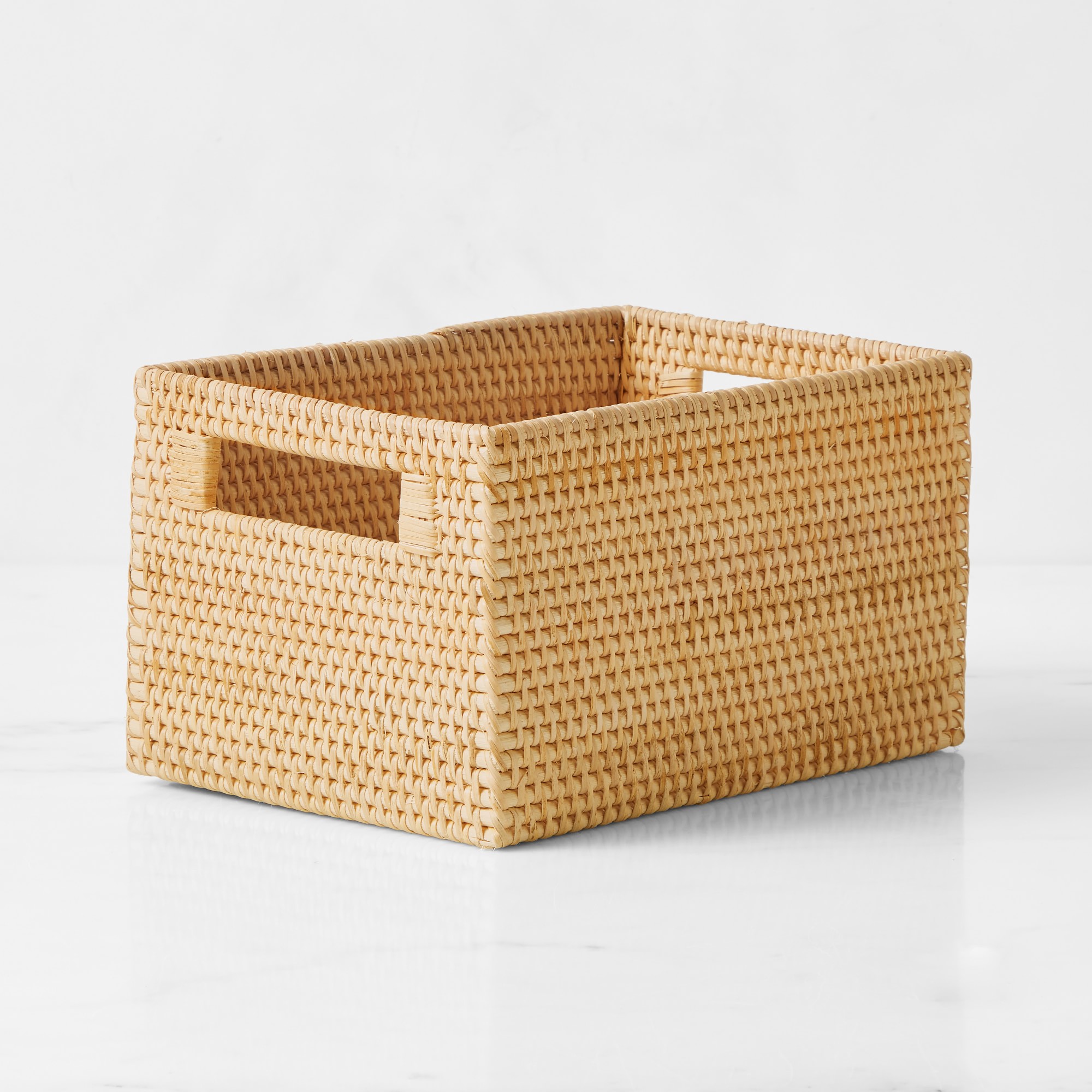 Hold Everything Rattan Cubby Pantry Baskets