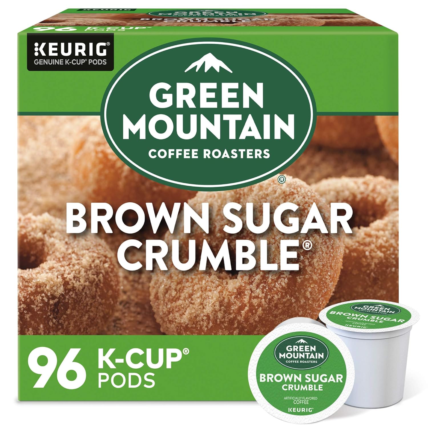 Green Mountain Coffee Roasters Caramel Vanilla Cream Keurig Single-Serve K-Cup pods, Light Roast Coffee, 72 Count (6 Packs of 12)