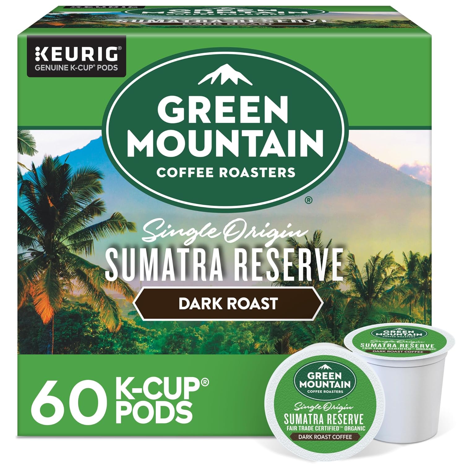Green Mountain Coffee Roasters Dark Magic Keurig Single-Serve K-Cup Pods, Dark Roast Coffee, 72 Count (6 Packs of 12)