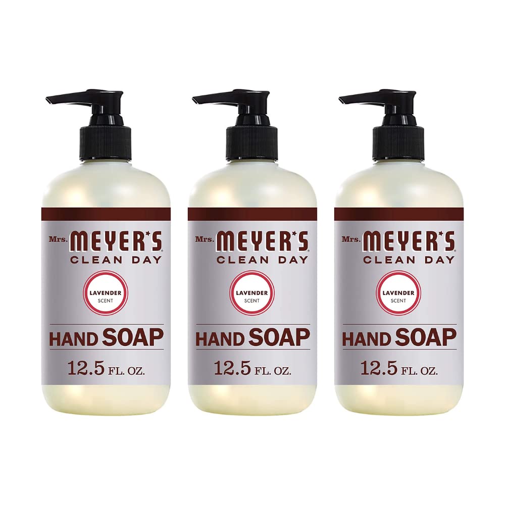 MRS. MEYER'S CLEAN DAY Hand Soap, Made with Essential Oils, Biodegradable Formula, Honeysuckle, 12.5 fl. oz - Pack of 3