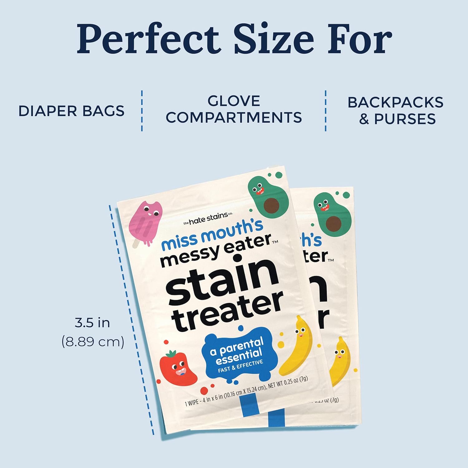 Miss Mouth's Messy Eater Stain Treater Spray - 4oz 2 Pack Stain Remover - Newborn & Baby Essentials - No Dry Cleaning Food, Grease, Coffee Off Laundry, Underwear, Fabric
