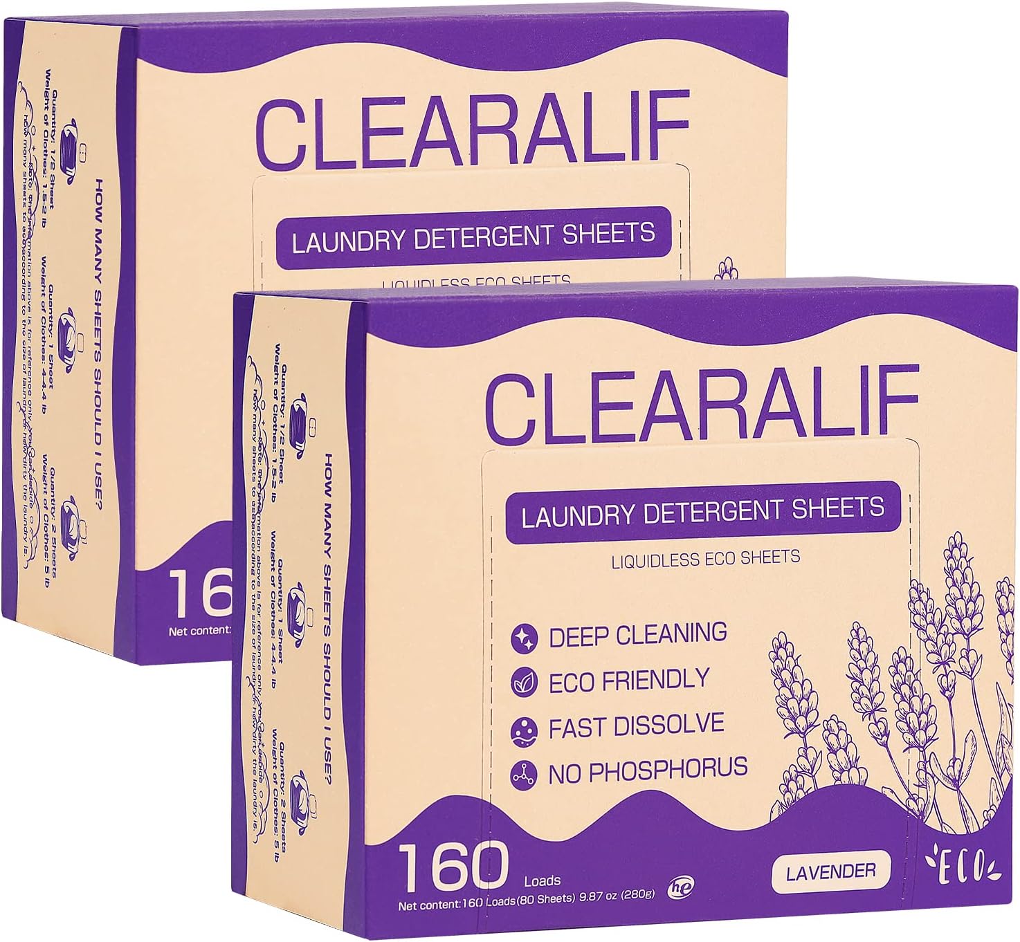 CLEARALIF Laundry Detergent Sheets Up to 160 Loads, Fresh Linen - Great For Travel,Apartments, Dorms,Laundry Detergent Strips Eco Friendly & Hypoallergenic