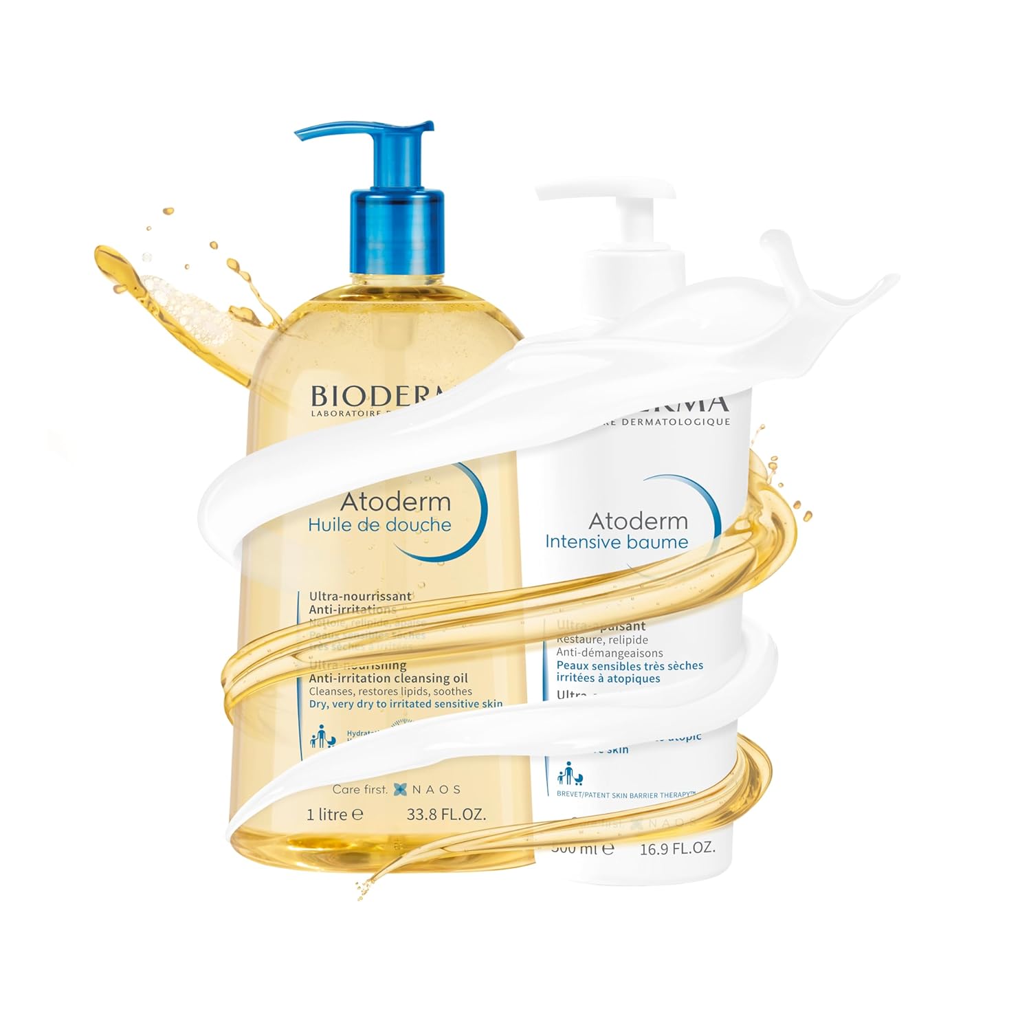 Bioderma Atoderm Shower Oil, Cleansing Oil For Face & Body, Nourishing Cleansing Oil