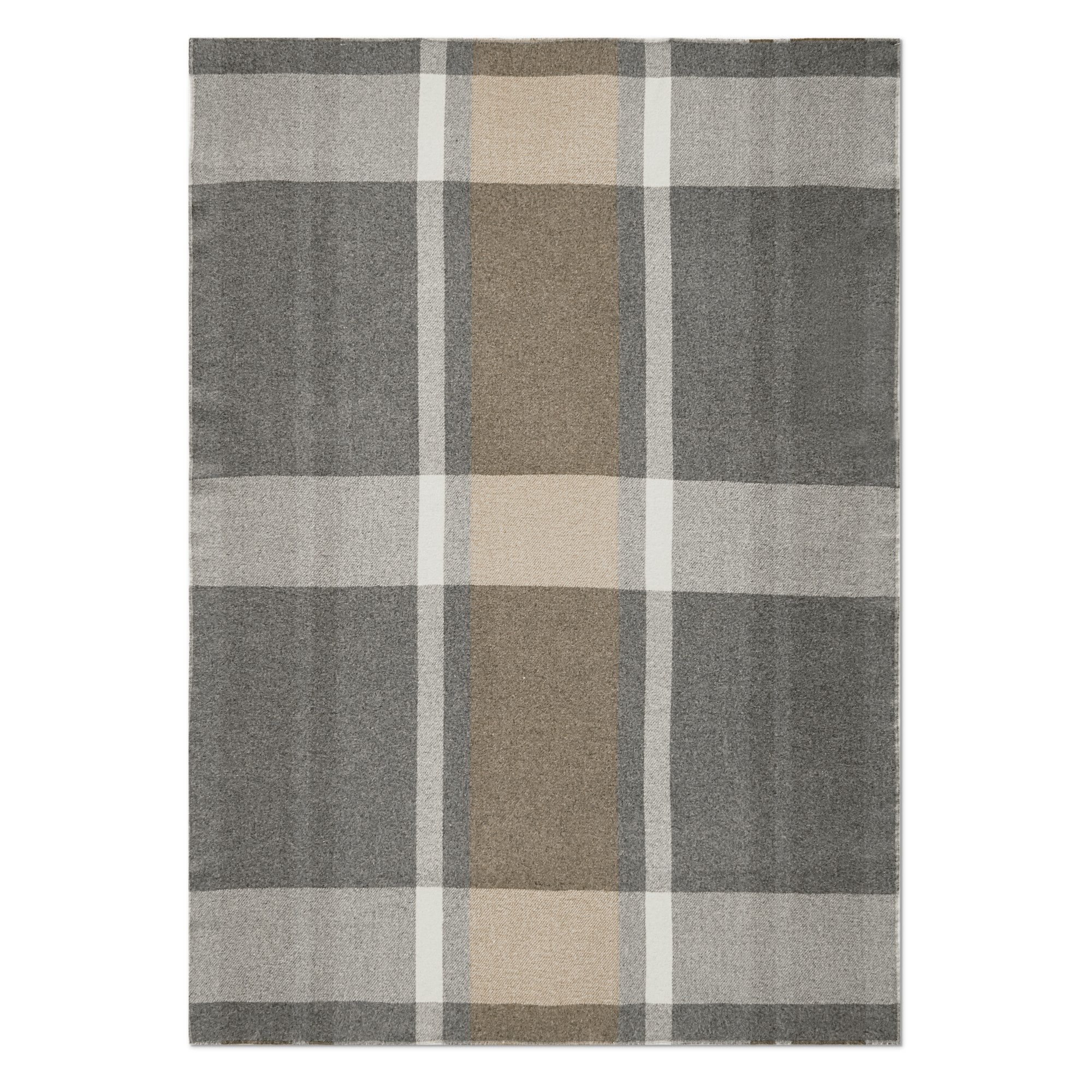 Cashmere Plaid Double Side Throw