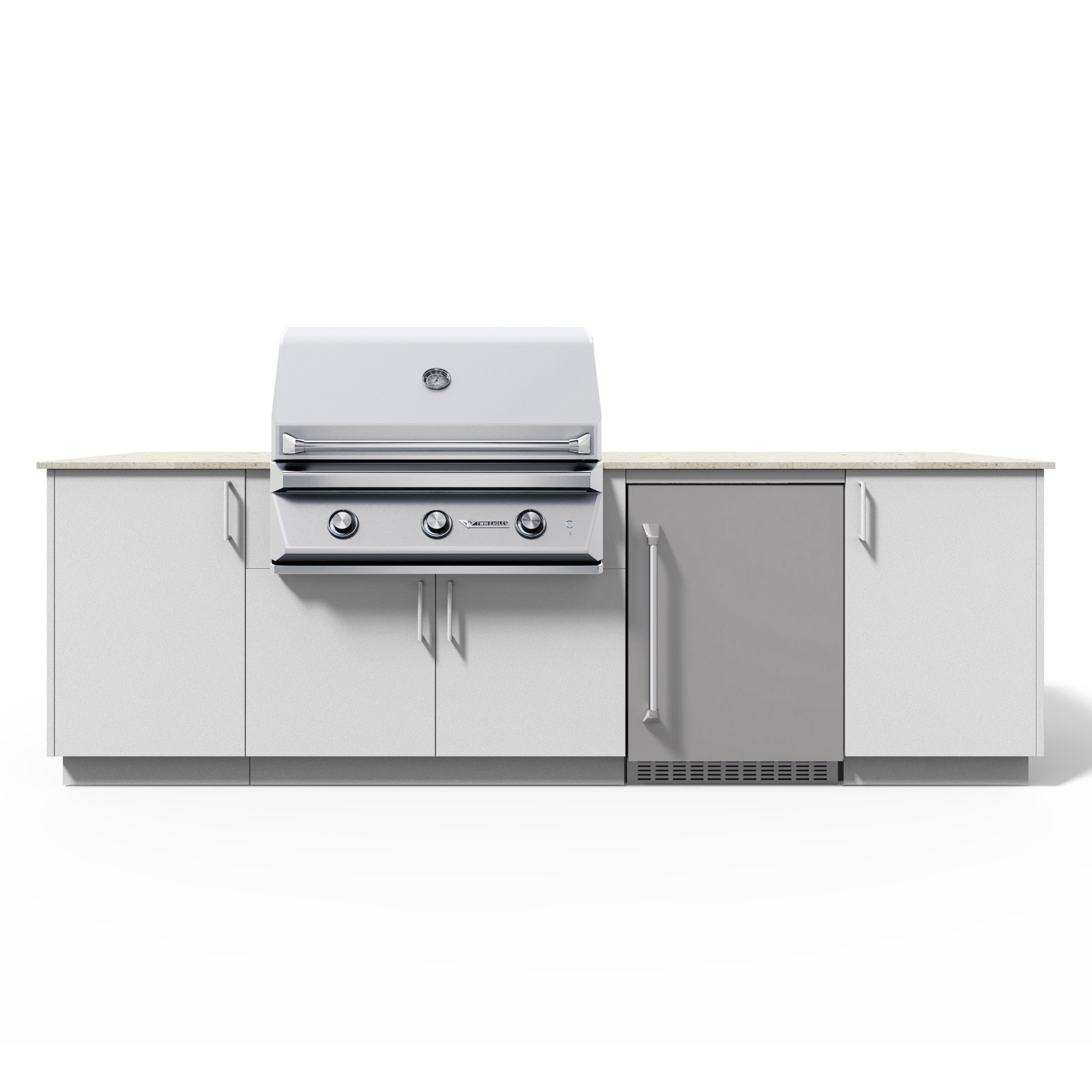 Urban Bonfire Outdoor Kitchen x Twin Eagles 36” Grill and Fridge