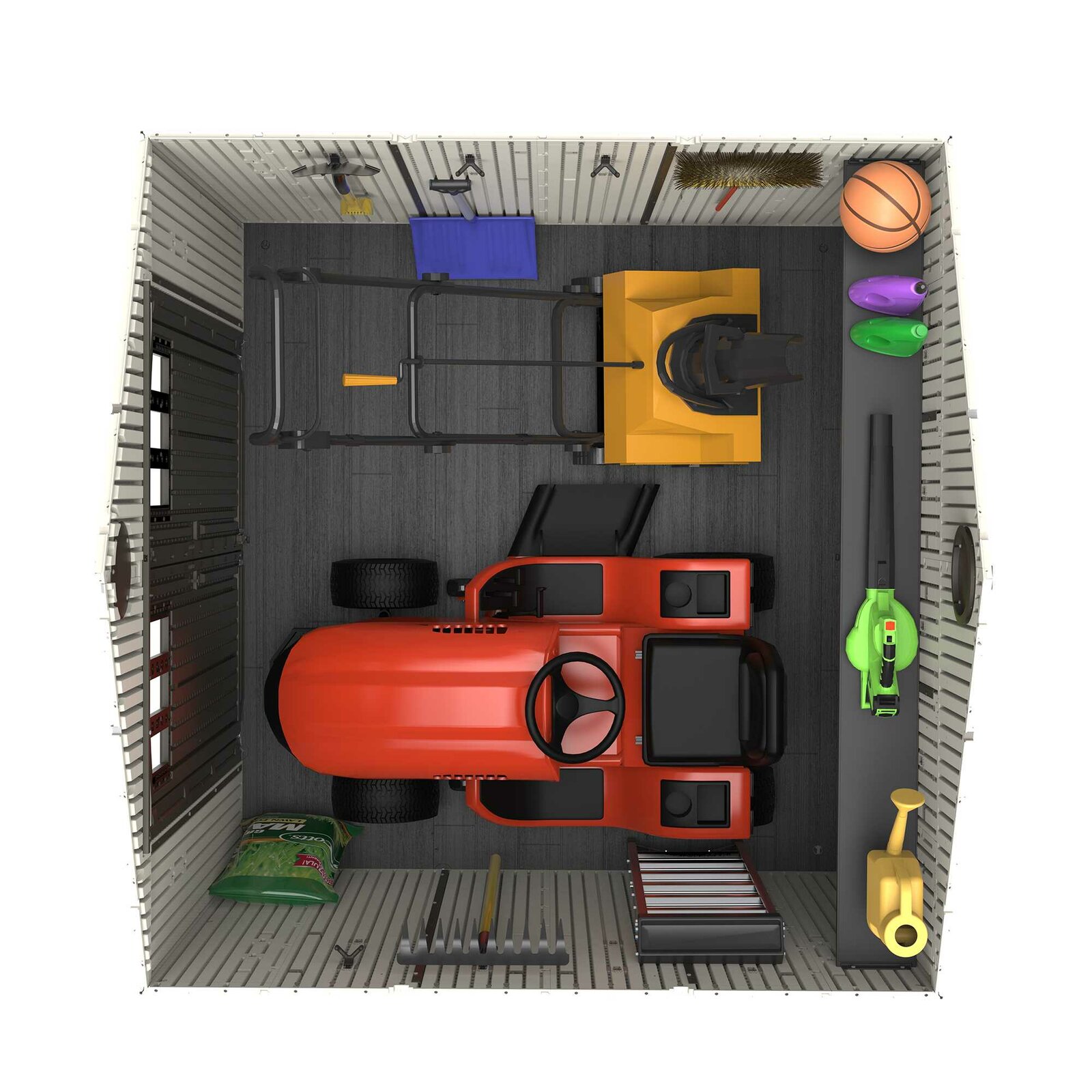 8 ft. W x 7 ft. 4 in. D Plastic Storage Shed