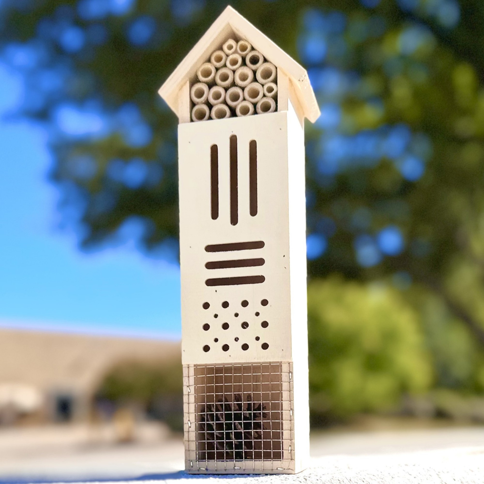 Pollination Palace 5 Compartment Wooden House for Bees, Butterflies, Ladybugs, & Insects
